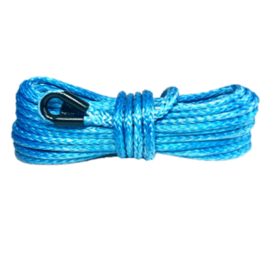 3/8” Blue Winch Rope - 20,000 lb. Breaking Strength | Synthetic Winch Rope