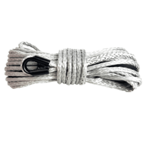 3/8” Silver Winch Rope - 20,000 lb. Breaking Strength | Synthetic Winch Rope