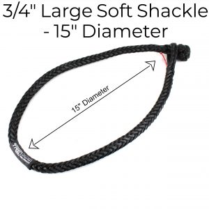 Black Large Soft Shackle Diameter