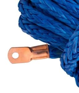 crimped on electrical lug