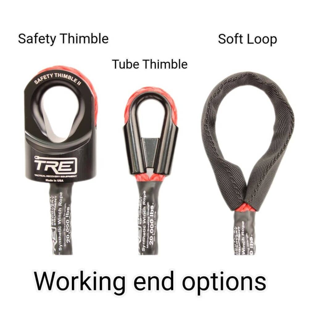 1/4" Synthetic Winch Rope 9,000 lb. Breaking Strength TRE