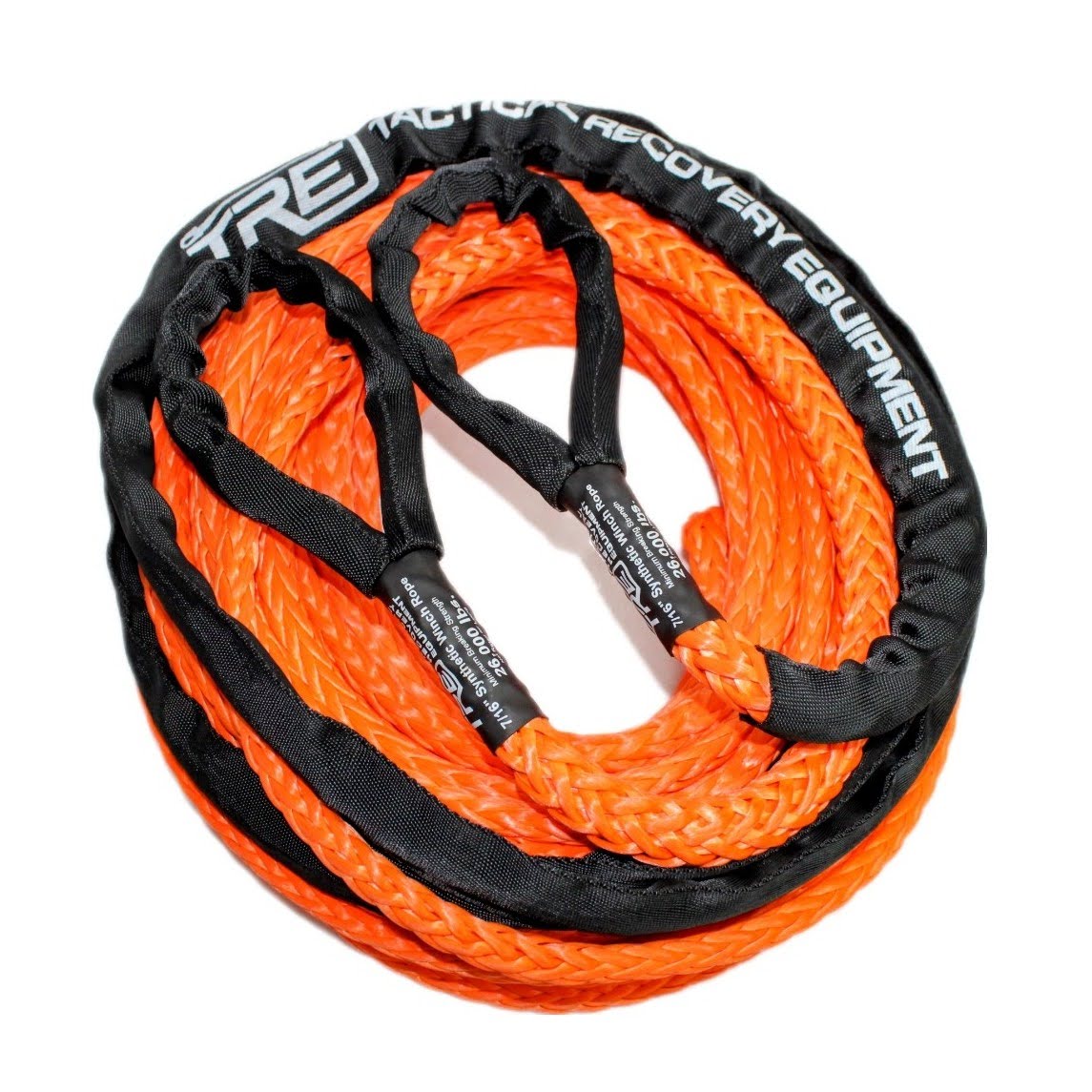 7/16 Winch Rope Extensions - 26,000 lb. Breaking Strength (Winch Rope Color: Orange, Winch Rope Length: 50 ft.)